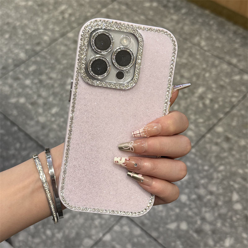Double Sided Diamond Glitter All Inclusive Drop Proof Mobile Phone Case For iPhone 16 Pro Max 15 14 13