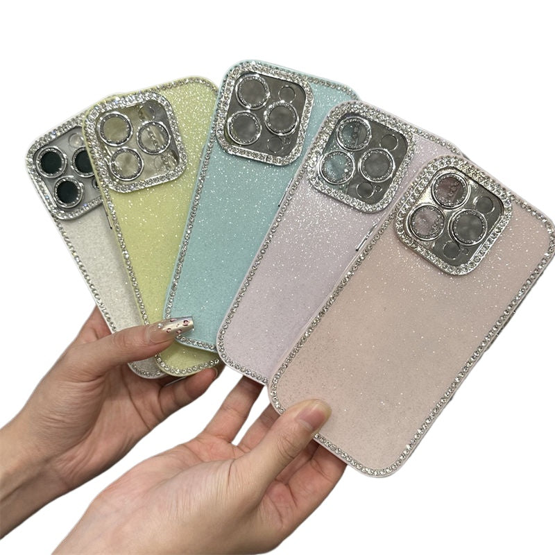 Double Sided Diamond Glitter All Inclusive Drop Proof Mobile Phone Case For iPhone 16 Pro Max 15 14 13