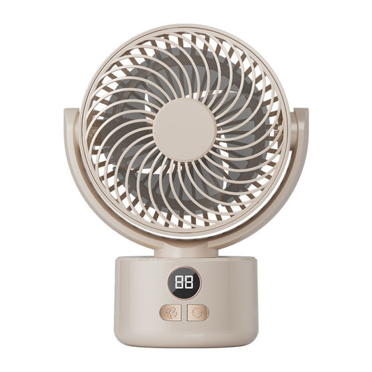 Fan with USB Digital Display for Whole-Room Cooling