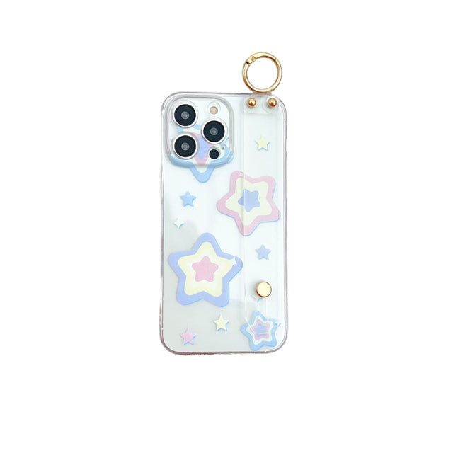 Phone Case with Wrist Strap Star Charm Design for Sony Xperia 10 II