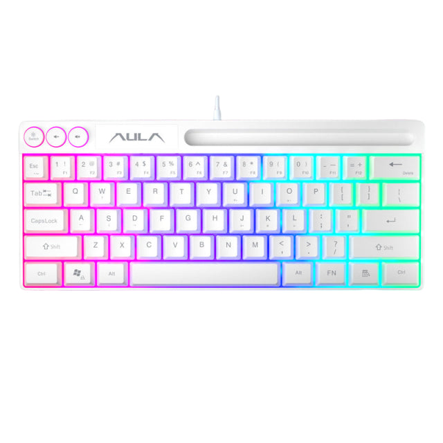 Keyboard with 61-Key Wired RGB for Gaming Office