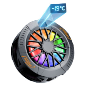 Phone Cooler with Digital Display RGB Lighting Magnetic Semiconductor for Android Apple