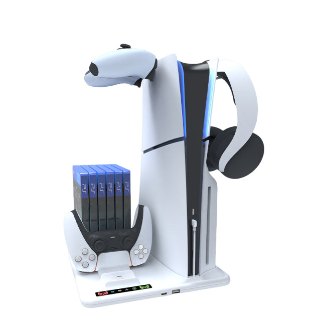 Cooling Bracket with Charging Storage for PS5 Slim