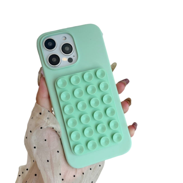iPhone Case with Shockproof Silicone Suction Cup Design for 12/13/14 PRO/PROMAX
