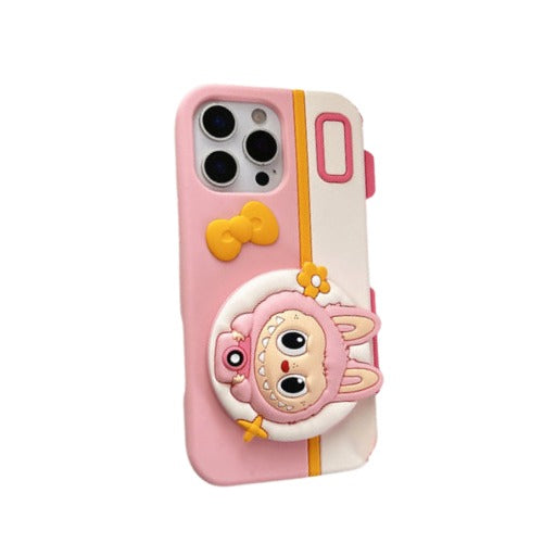 iPhone Case with Silicone Kickstand Strap for iPhone Series 12 to 16