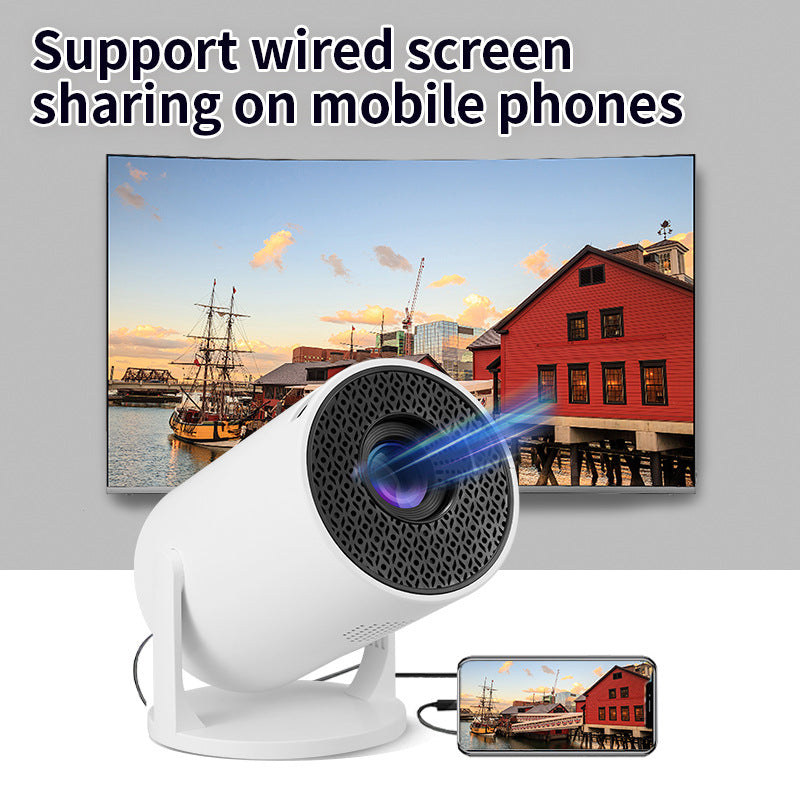Wireless Projector with Mini HD for Home Travel
