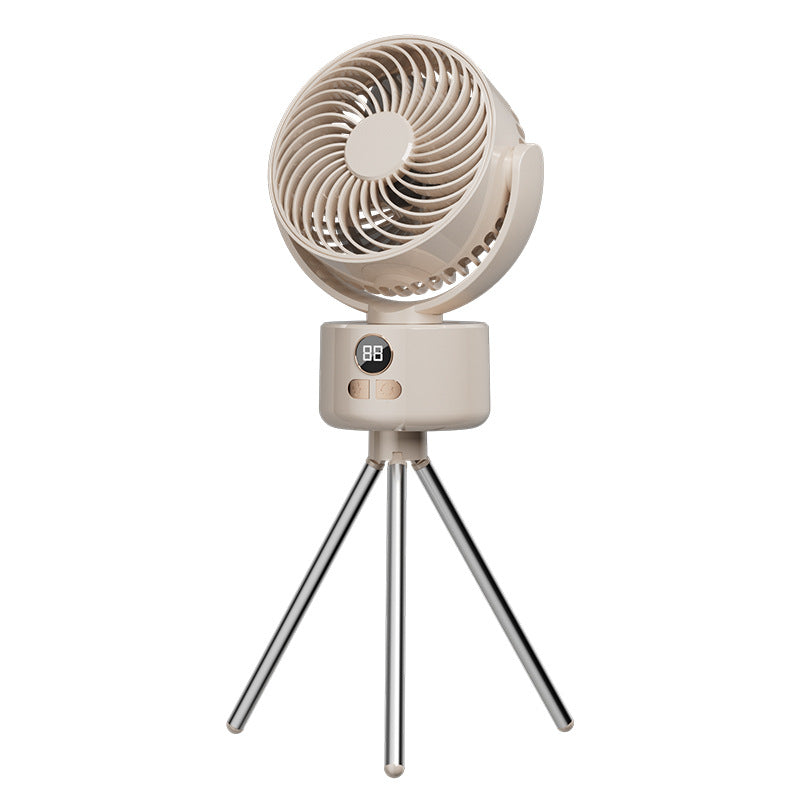 Fan with USB Digital Display for Outdoor Camping Indoor Comfort