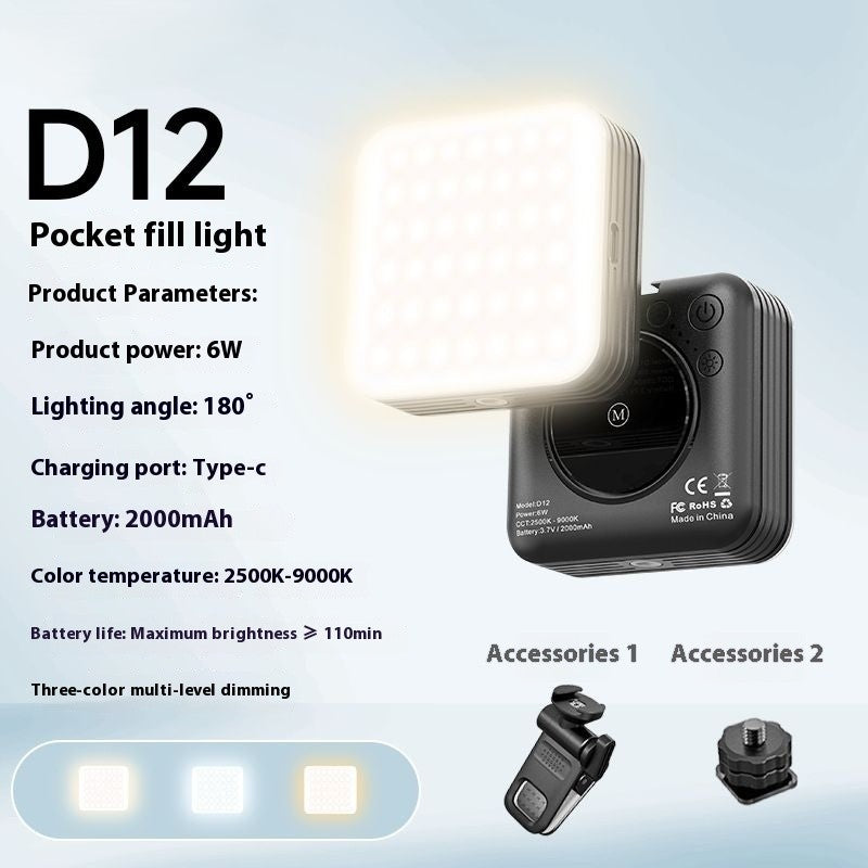 Fill Light with Mini LED for Flawless Photos Video Streaming