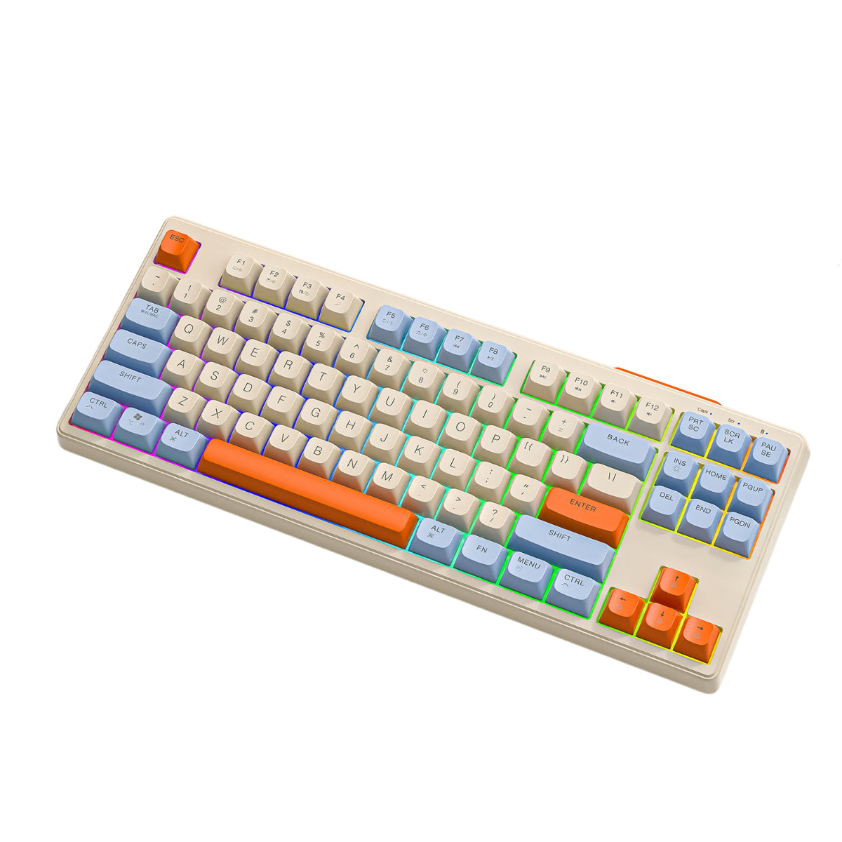 Mechanical Keyboard with Wireless Bluetooth Dual Mode Silent Keys