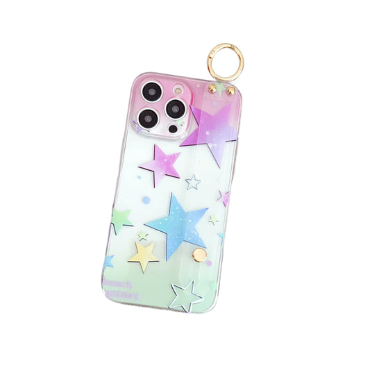 Phone Case with Wrist Strap Star Charm Design for Sony Xperia 10 II