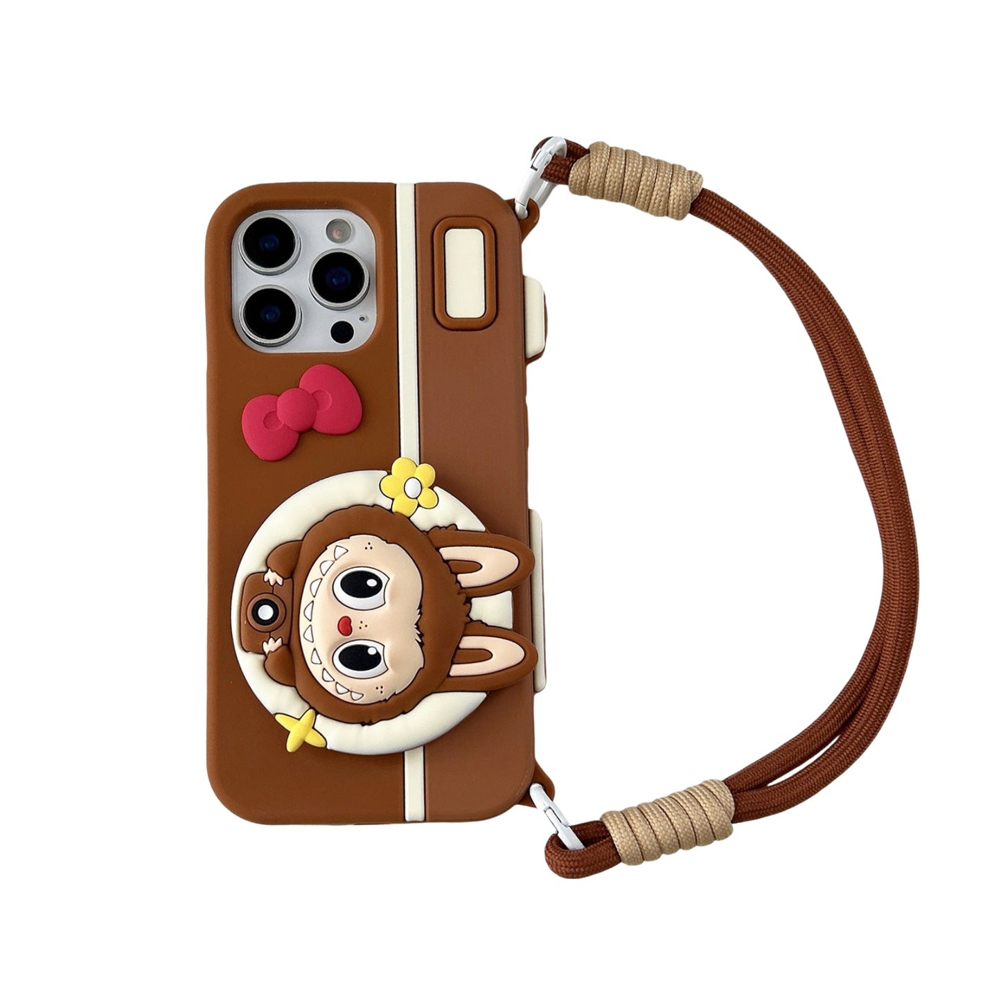 iPhone Case with Silicone Kickstand Strap for iPhone Series 12 to 16