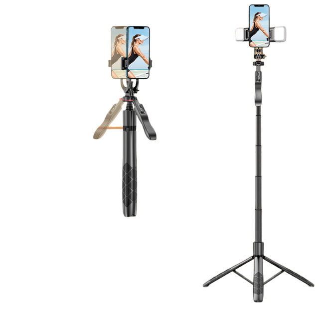 Selfie Stick with Remote Stabilizer Fill Light for cell phone