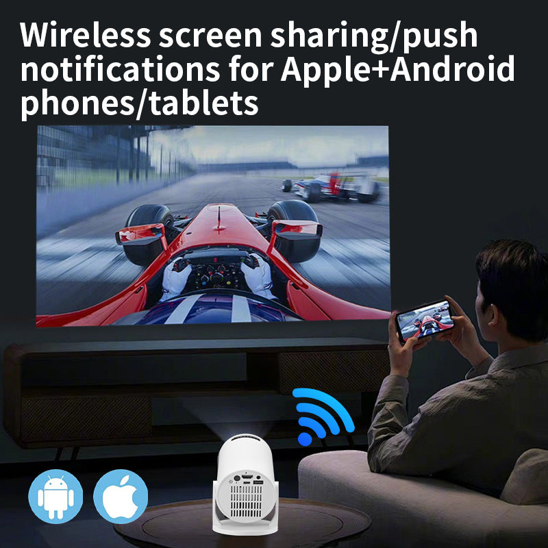 Wireless Projector with Mini HD for Home Travel