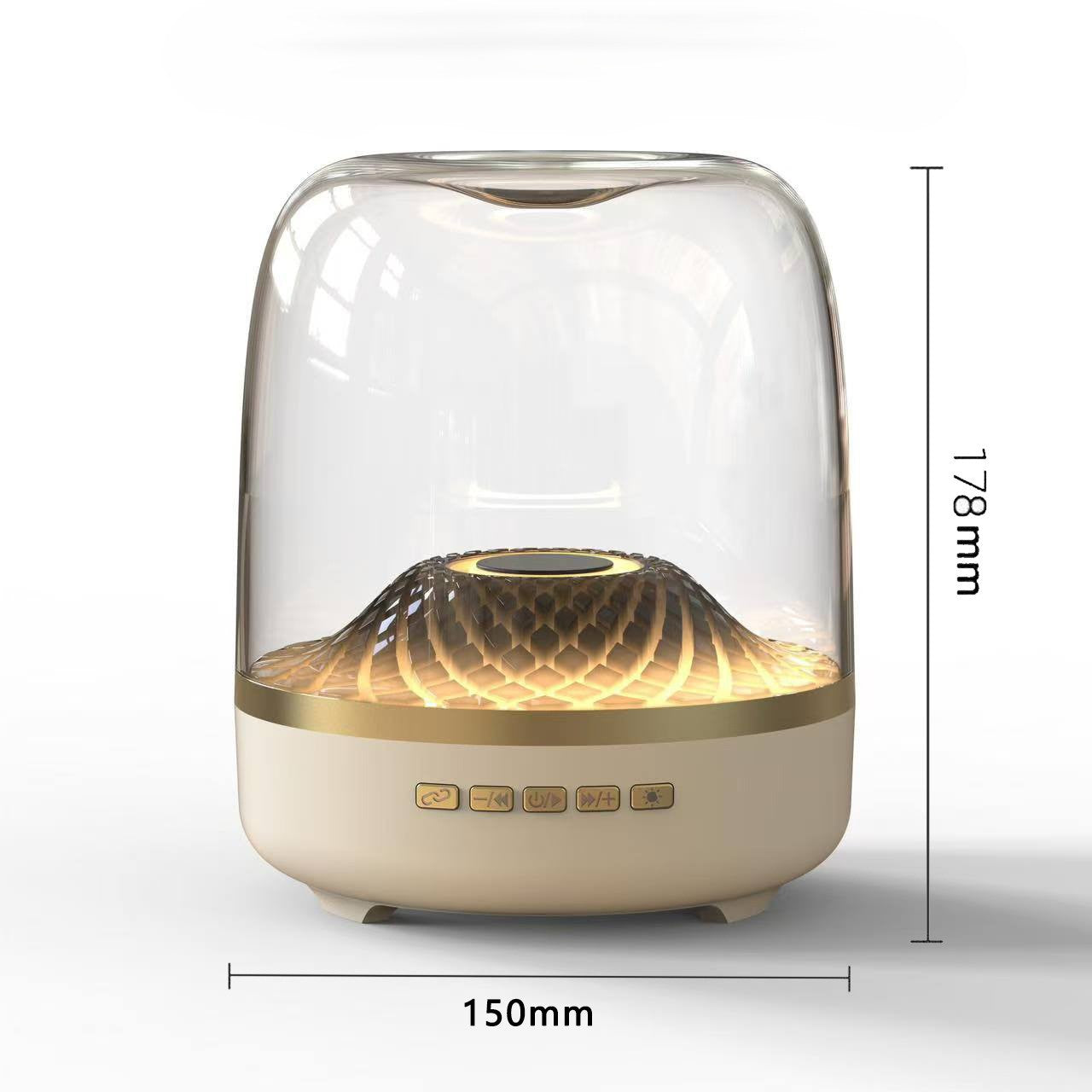 Bluetooth Bass Speaker with 360° Surround Sound LED Light