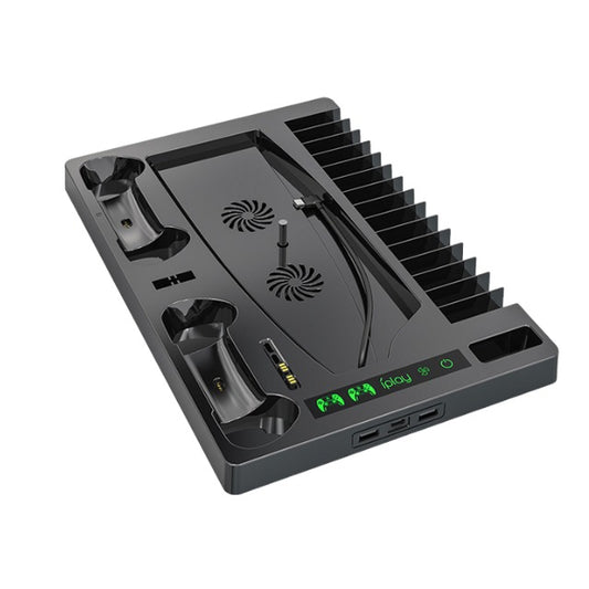 Host Cooling Bracket with Game Disc Storage &USB Charging for PS5