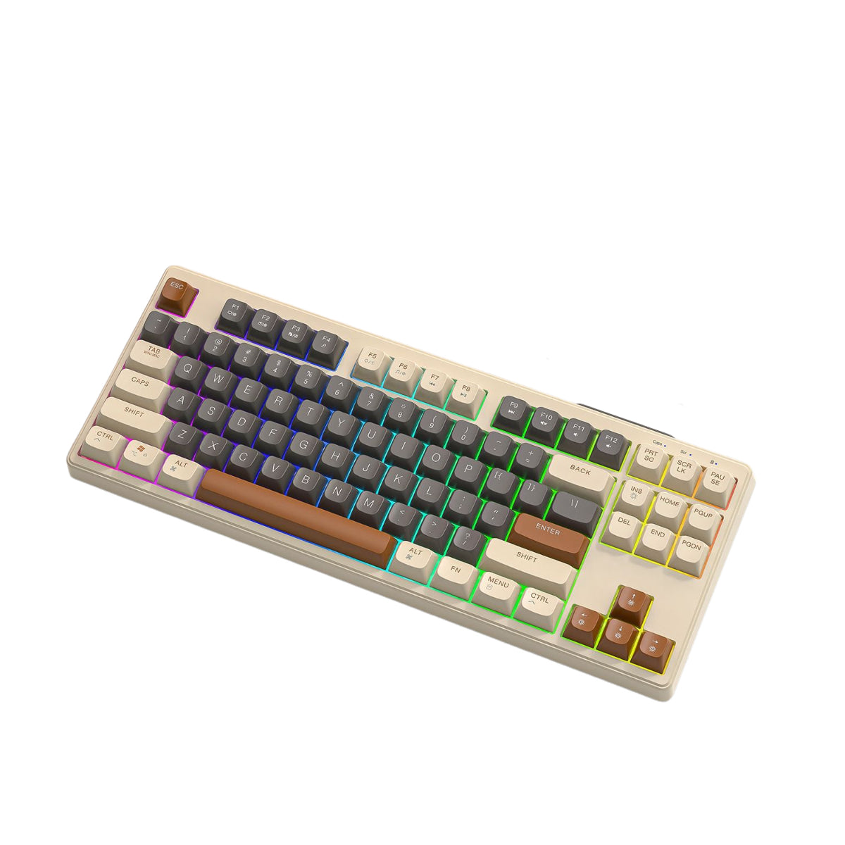 Mechanical Keyboard with Wireless Bluetooth Dual Mode Silent Keys