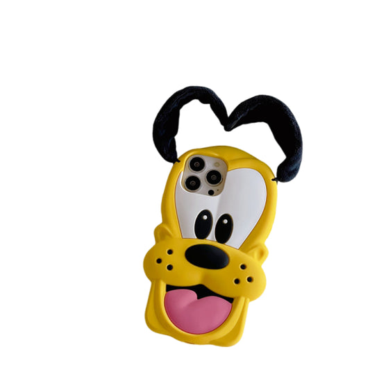 iPhone Case with 3D Cartoon Dog Silicone for iPhone 16/15/14/13/12/11 Pro/Promax
