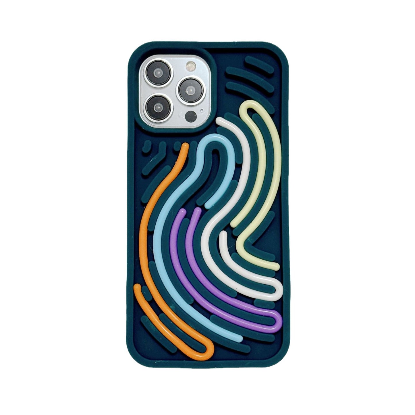 iPhone Case with Colorful Lines for 12/13/14/15/16 pro/promax