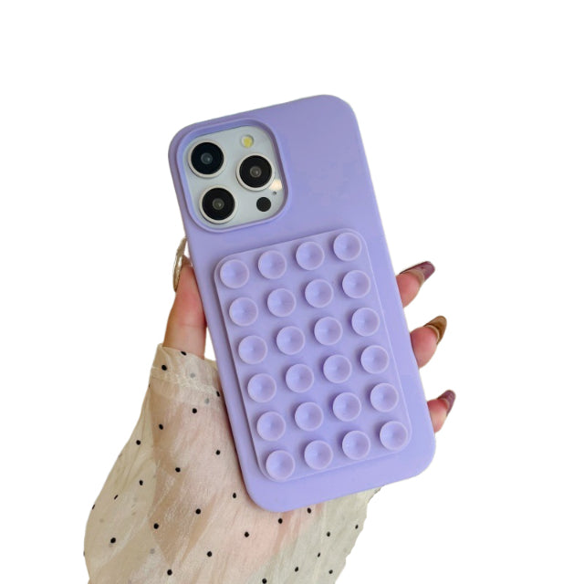 iPhone Case with Shockproof Silicone Suction Cup Design for 12/13/14 PRO/PROMAX