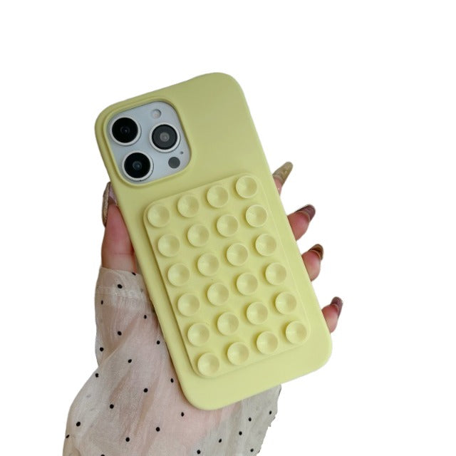 iPhone Case with Shockproof Silicone Suction Cup Design for 12/13/14 PRO/PROMAX
