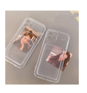 Phone Case For iPhone Soft Silicone Wallet Card Holder