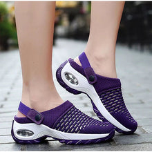 Load image into Gallery viewer, Women&#39;s Mesh Garden Shoes, Breathable Casual Air Cushion Slip-on Shoes, Running Jogging Sneakers Ladies Nursing Work Air Shoes