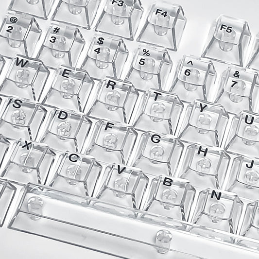 Keycap PC Transparent Material Side Engraved for Mechanical Keyboard