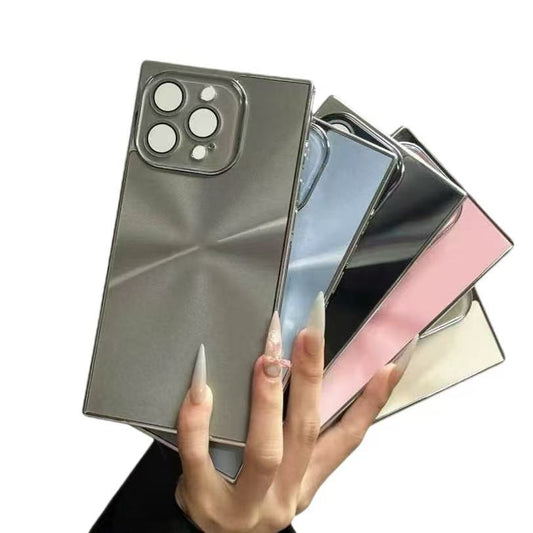 Square CD Texture Aurora Phone Case Lens Bracket For iPhone 16 Pro Max 15 14 13