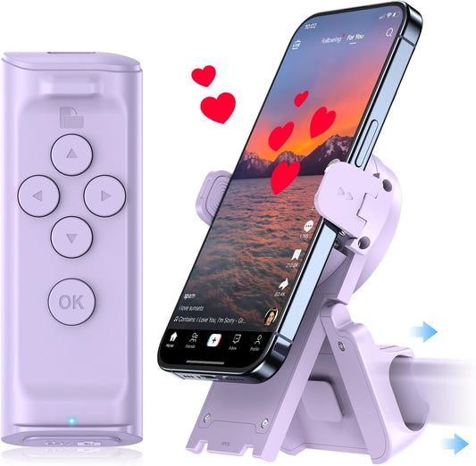 Mobile Phone Stand with Bluetooth Remote for TikTok/iOS/Android/iPad/iPhone