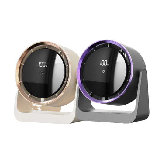 Fan with Bladeless Turbo  LED Display for Desktop Wall-Mount Portable