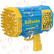 Load image into Gallery viewer, 69 Holes Bubble Gun, Electric Bubble Machine with Cool Light Effect and Bubble Solution,  Bazooka Bubble Gun Summer Toys for Kids Adults Birthday Wedding Party