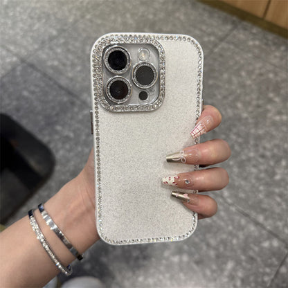 Double Sided Diamond Glitter All Inclusive Drop Proof Mobile  Phone Case For iPhone 16 Pro Max 15 14 13