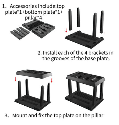 Storage Bracket with Multi-functional Charging for Switch