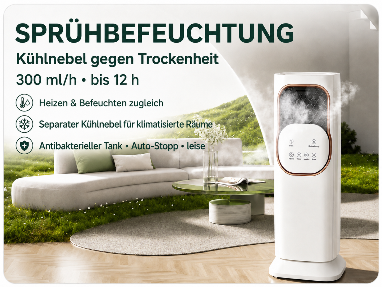 45W PTC 3L 12h-Timer Luftkühler