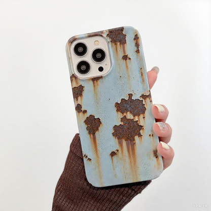 Double Layer Drop Proof Retro Worn Out Phone Case For iPhone 16 Pro Max 15 14 13