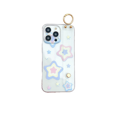 Phone Case with Wrist Strap Star Charm Design for Sony Xperia 10 II