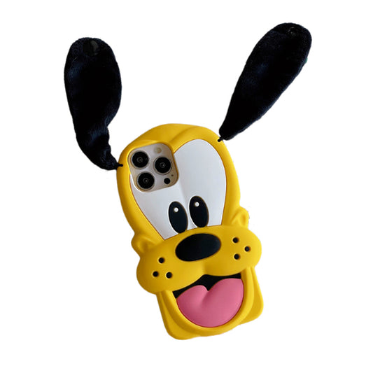 iPhone Case with 3D Cartoon Dog Silicone for iPhone 16/15/14/13/12/11 Pro/Promax