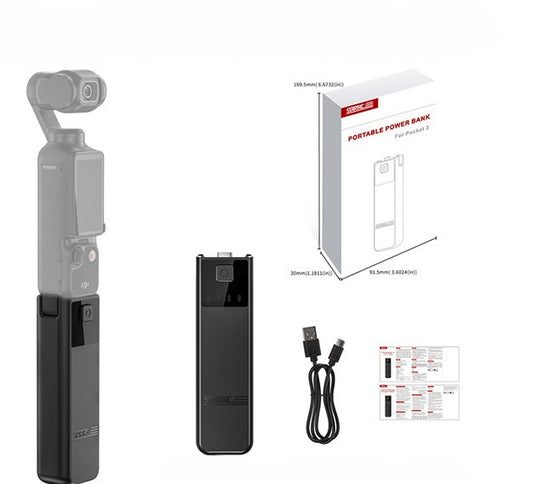 Power Handle with Fast Charge Long Shoot Ultimate Portability for Pocket 3