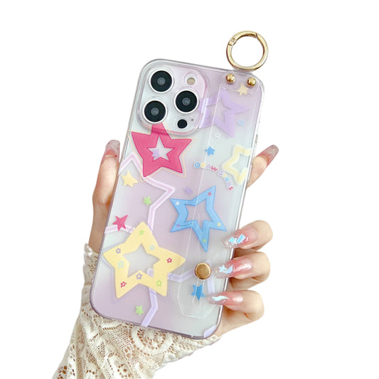 Phone Case with Wrist Strap Star Charm Design for Sony Xperia 10 II