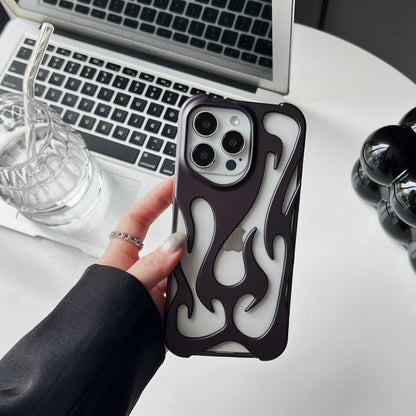 Phone Case with Electroplated Hollow for iPhone 16/15/11 Pro/Pro Max/Plus