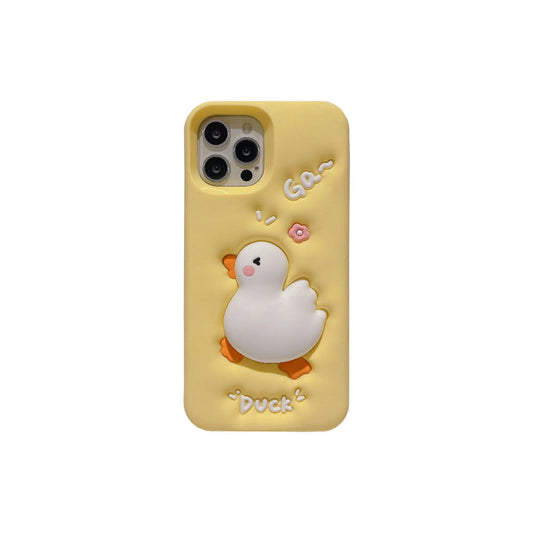 iPhone Case with Yellow Duck Silicone Full Protection for iPhone 11/12/13/14/15/16