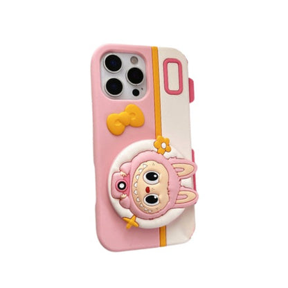 iPhone Case with Silicone Kickstand Strap for  iPhone Series 12 to 16