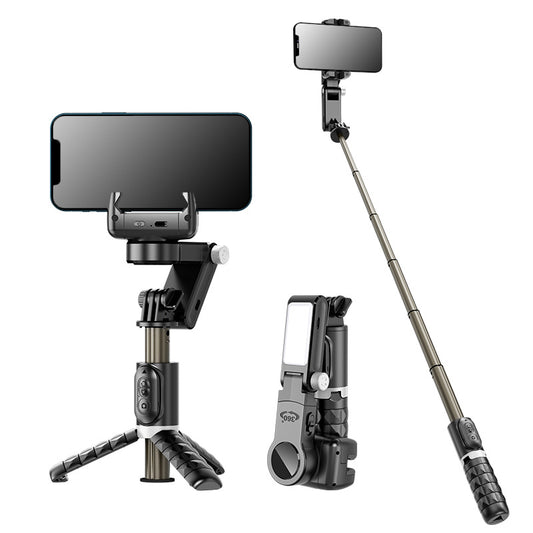 Selfie Stick with Stabilizer AI Tracking Fill Light Gimbal Tripod Bluetooth for Phone