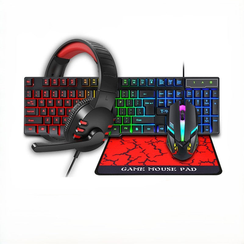 Keyboard Mousepad Mouse Headset Luminous for Gaming