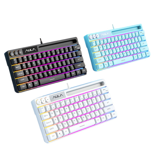Keyboard with 61-Key Wired RGB for Gaming Office