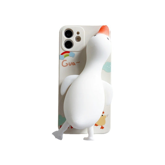 iPhone Case Cartoon Squishy Duck Silicone for iPhone 16/15/14/13/12/11 series