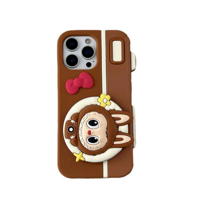 iPhone Case with Silicone Kickstand Strap for  iPhone Series 12 to 16