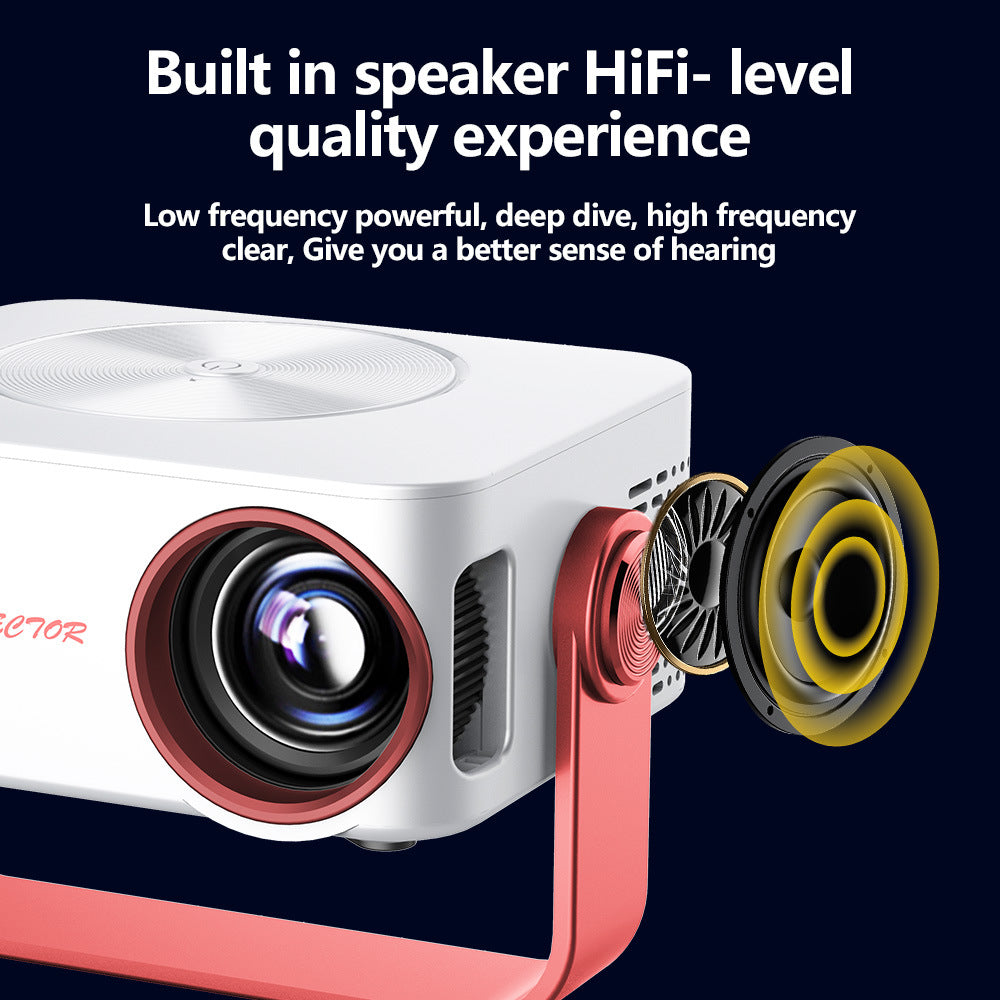 Projector with Ultra-Thin 1080P WiFi for Home Theater