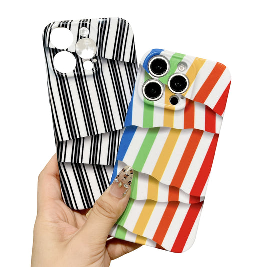 iPhone Case with Bold Stripe 3D Shockproof for iPhone 11 to 16 Pro Max