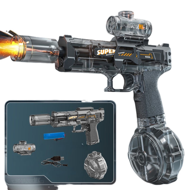 Water Gun with LED Lights Rapid-Fire Power for Kids